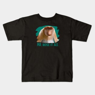 Punny Proboscis Monkey Kids T-Shirt